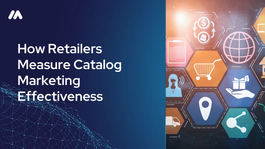 Title slide graphic for Mass Analytics article on how retailers measure catalog marketing effectiveness using marketing mix modeling and attribution analytics