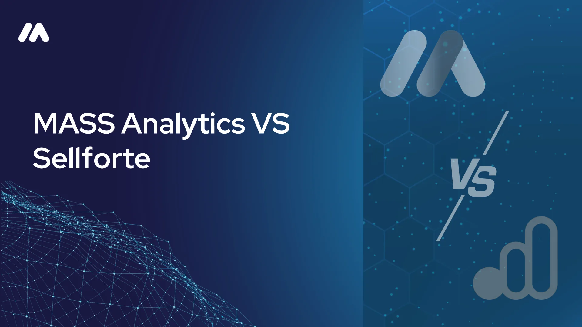 MASS Analytics vs Sellforte comparison graphic for marketing mix modeling (MMM), incrementality testing and attribution platforms